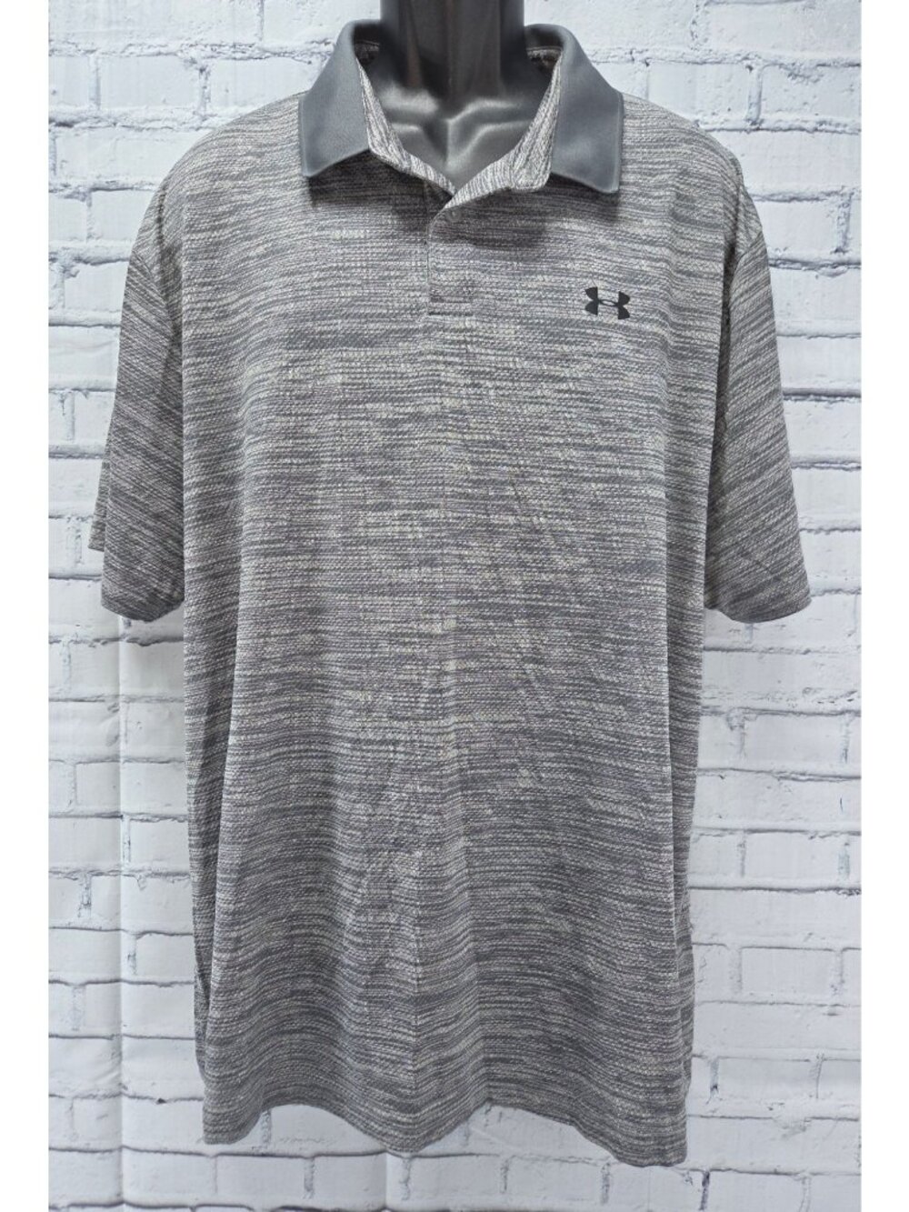 Under Armour HeatGear Loose Fit Performance Polo Shirt XXL Gray